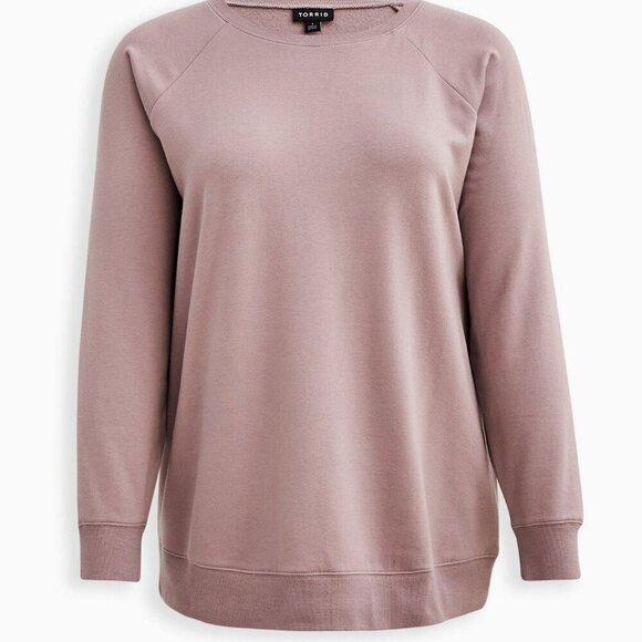 Torrid Classic Fit Ultra Soft Fleece Crew Neck Raglan Sweatshirt 2x - Picture 5 of 9